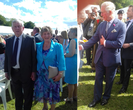 Clogher DP at garden party and Prince Charles